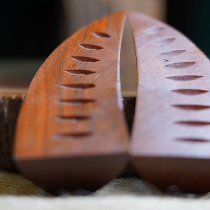 Lightning Jujube Wood Divination Horns Random Color Bagua Carved Sacred Gua Tool