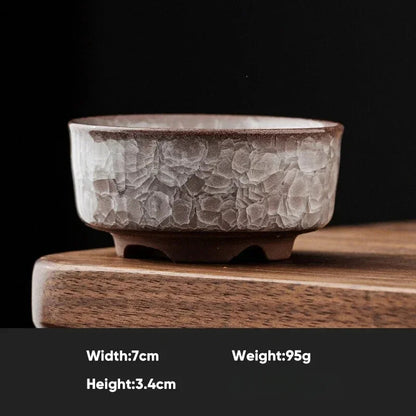1pcs Ice Crackle Style Ceramic Tea Cup Vintage Celadon Teacup Household