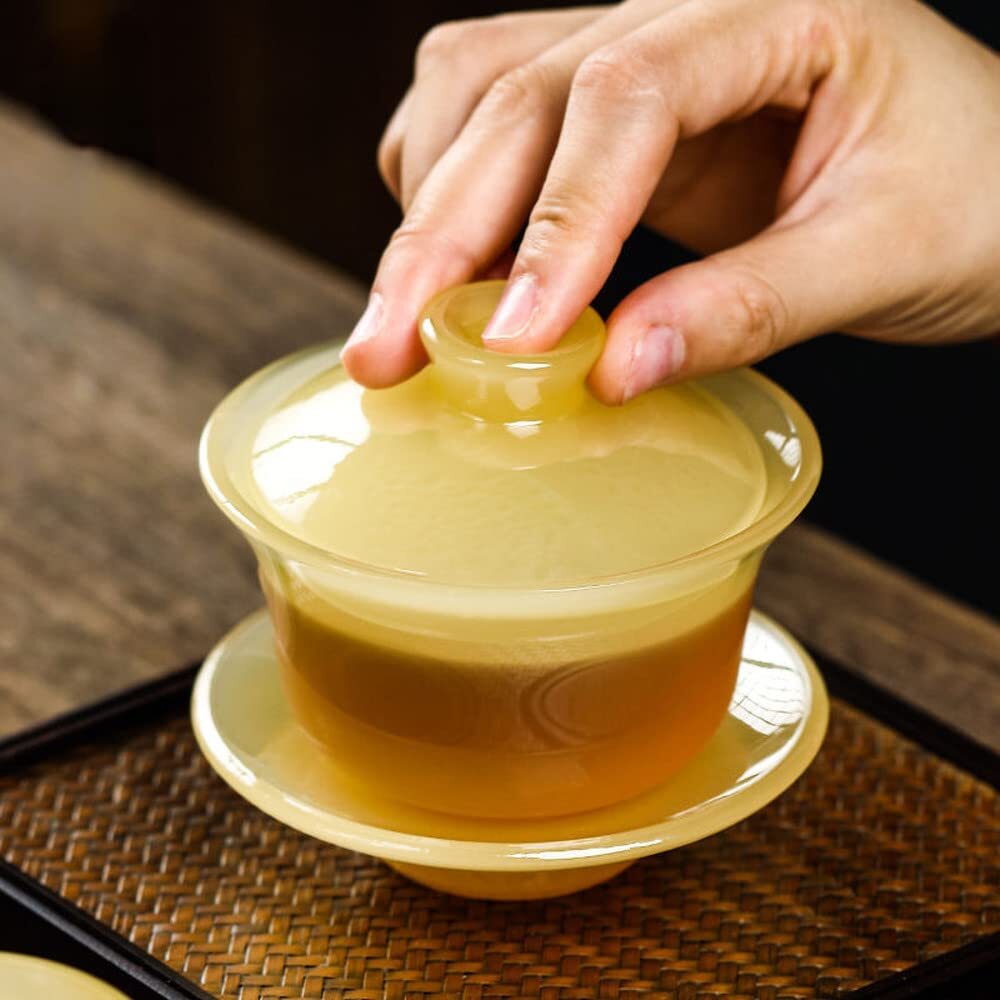 150ml Chinese Dehua Jade Porcelain Tea Cup Master Cup Kung Fu Tea Set Gaiwan