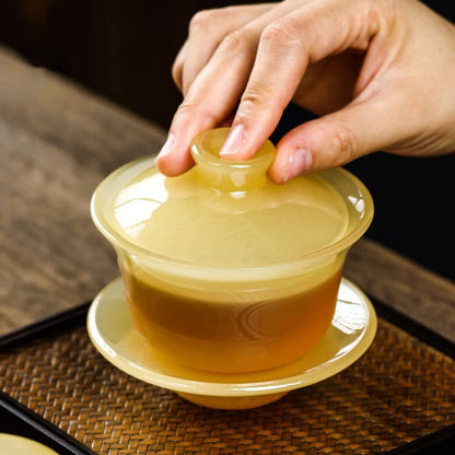 150ml Chinese Dehua Jade Porcelain Tea Cup Master Cup Kung Fu Tea Set Gaiwan