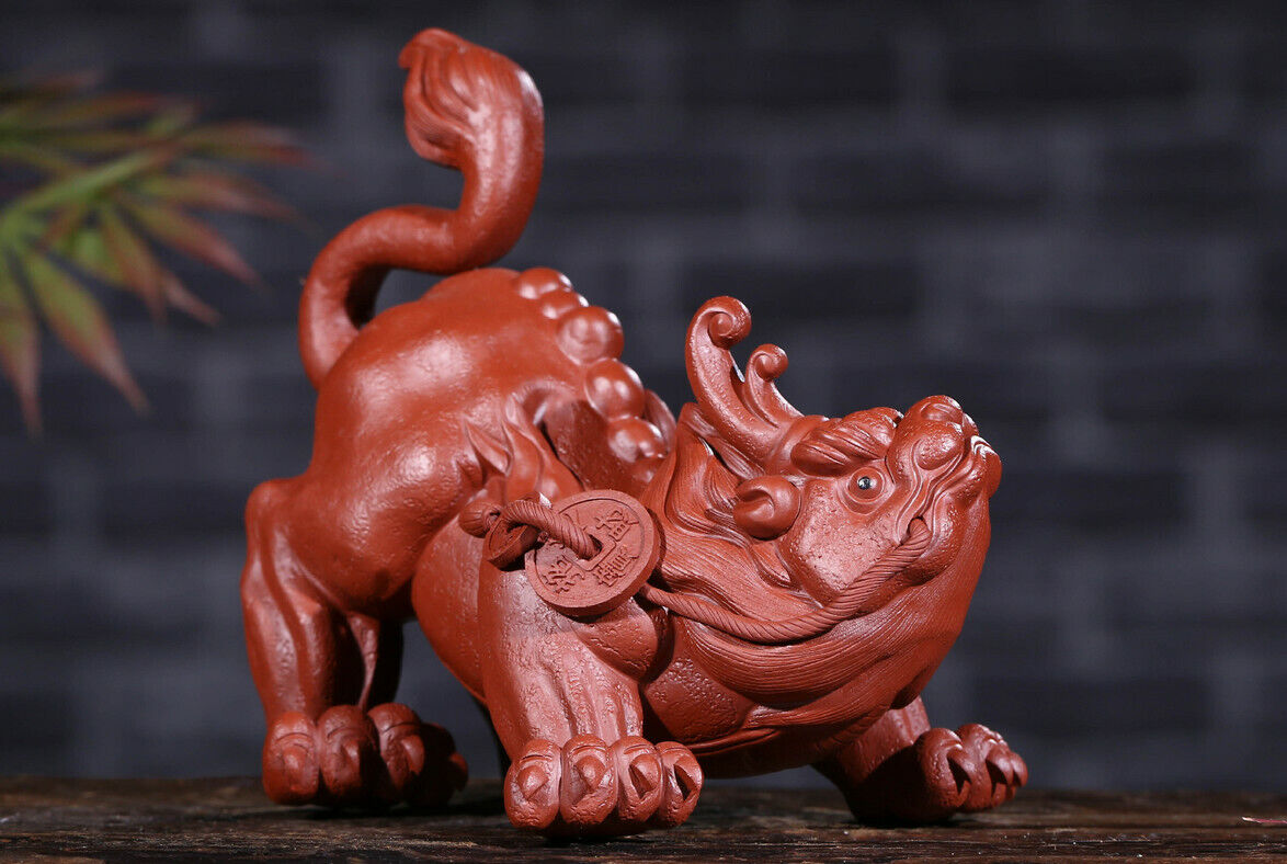 China Yixing handmade purple sand red envelope clay Wang Yue Pi Xiu tea pet Kung Fu tea pet-