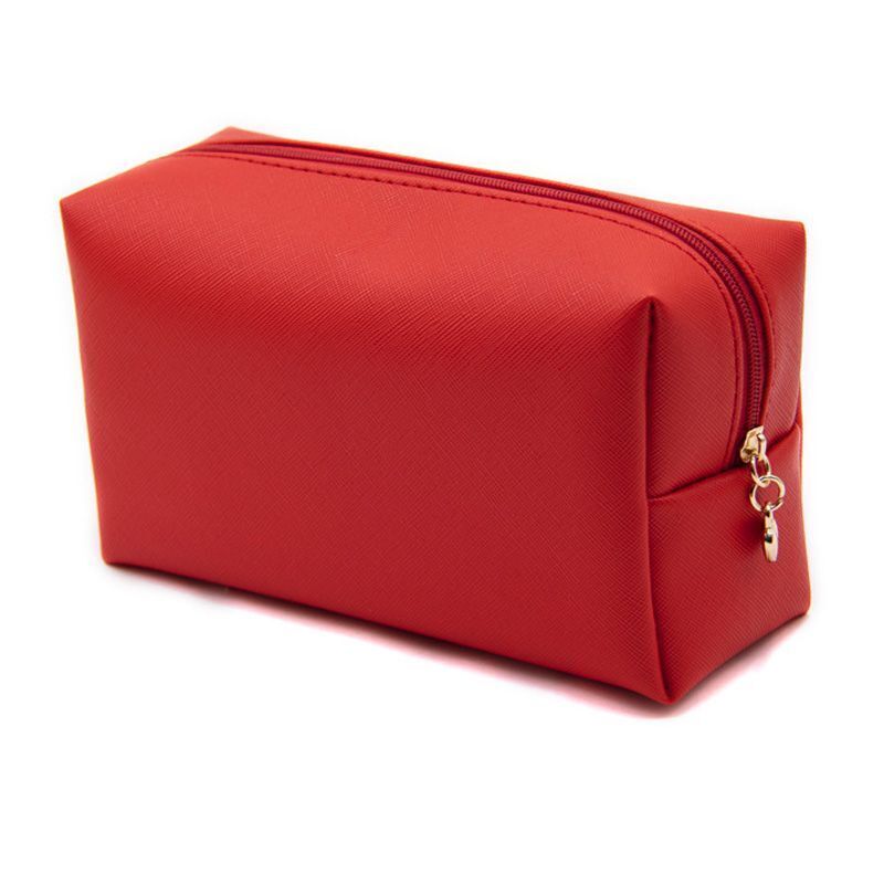 Small Cosmetic Bag Synthetic Leather Waterproof Make Up Bag Traveling Organizer