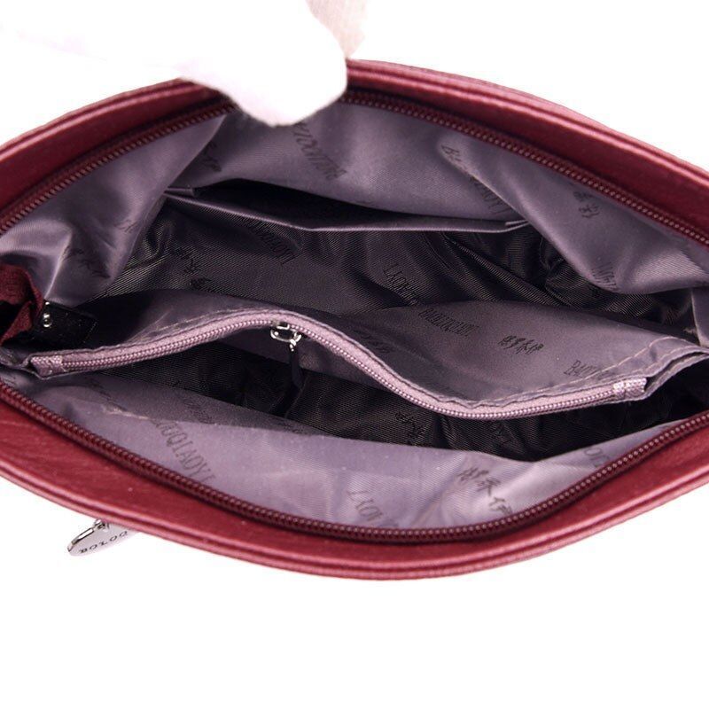 Multi-layer Pockets Genuine Leather Shoulder Bag Handbag Bag Small Crossbody Bag