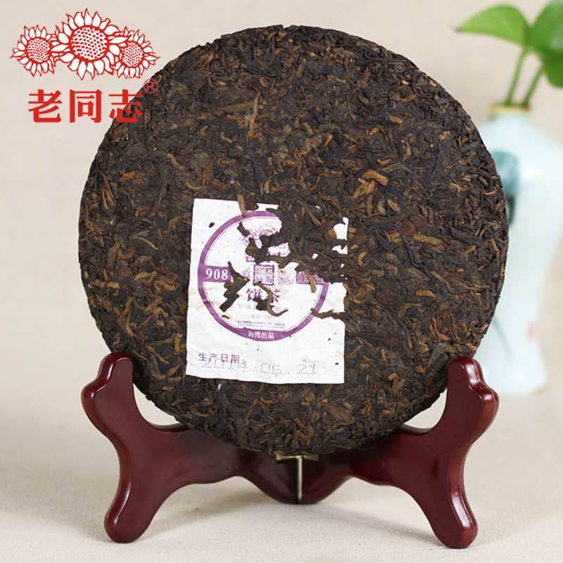 2014yr Ripe Puerh Tea Laotongzhi 908 Batch 141 High Quality Old Comrade
