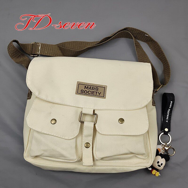 Women's Canvas Bag Department Messenger Bag Female Students Shoulder Bags 1 PC