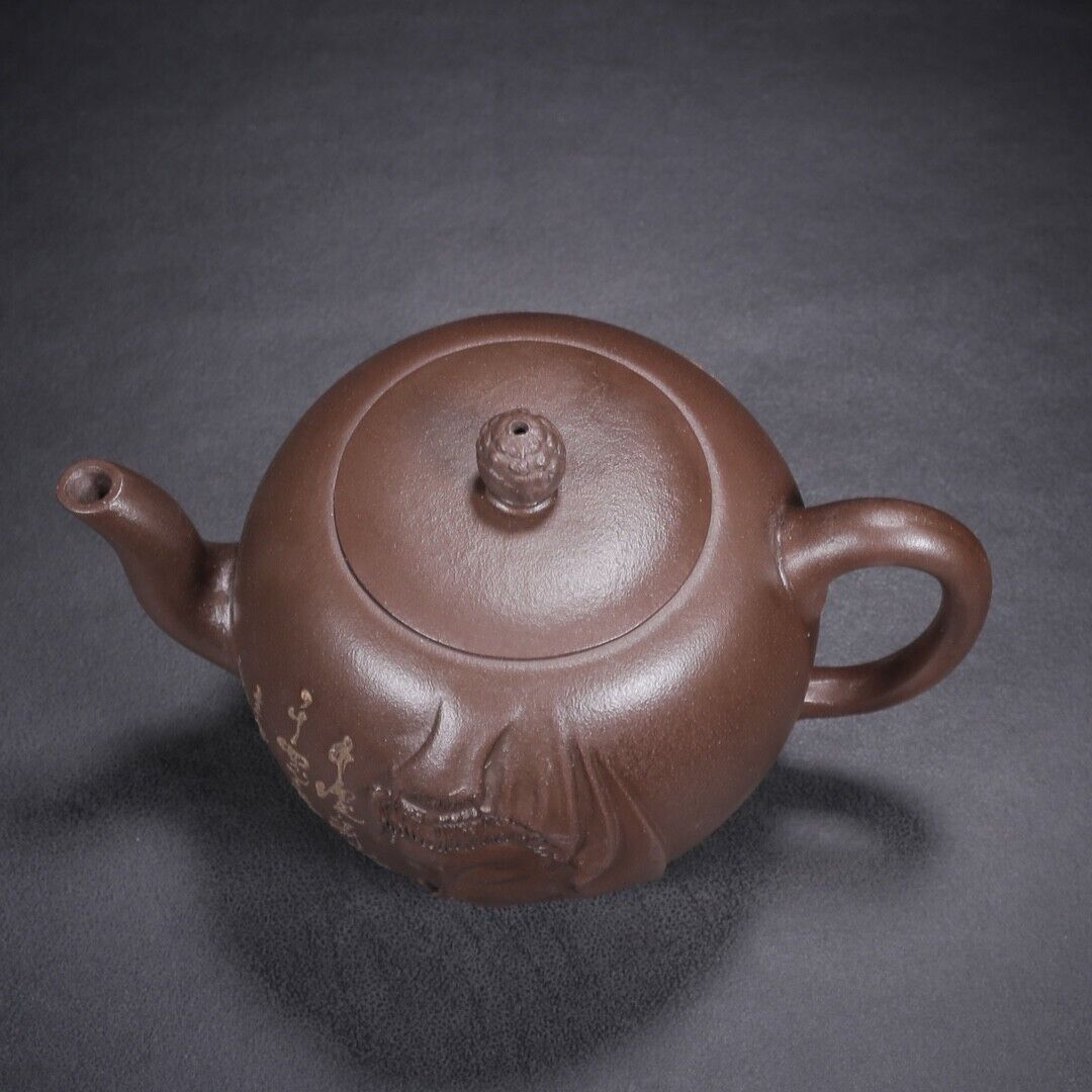 l-0Chinese Yixing Zisha Clay Handmade Exquisite Teapot （美人肩 底款：周桂珍）