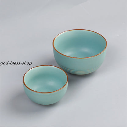 Tea Pot + 2 Tea Cups + Tea Canister + Portable Bag Ceramic Tea Set For Travel