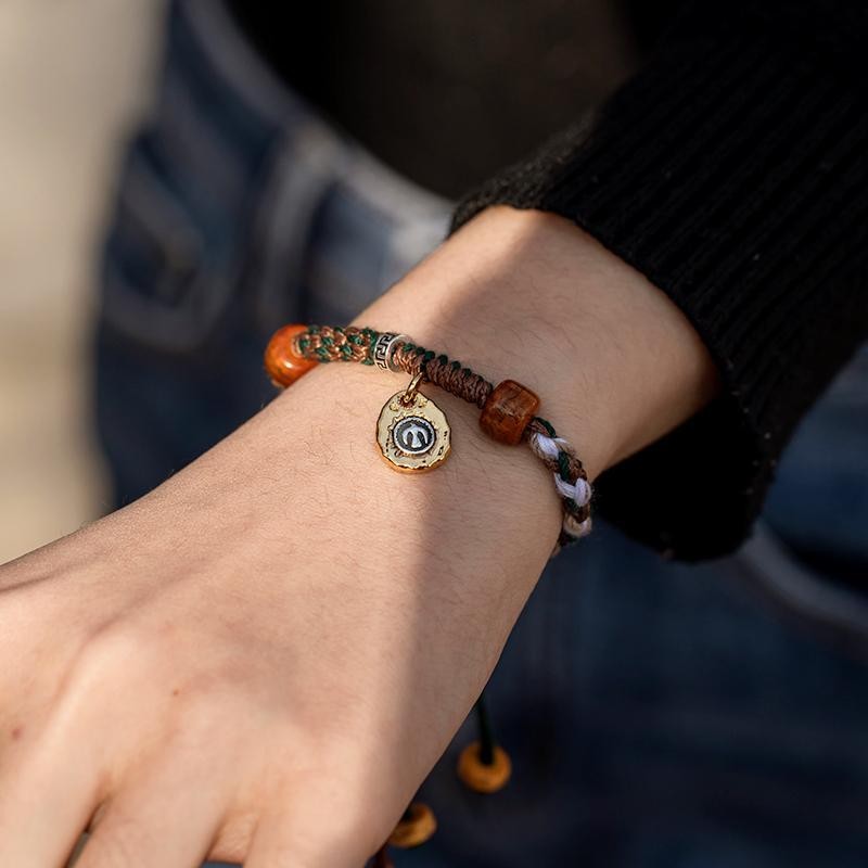 Tibetan Bracelet Handwoven Ethnic Style Blessing Adjustable Hand Accessory
