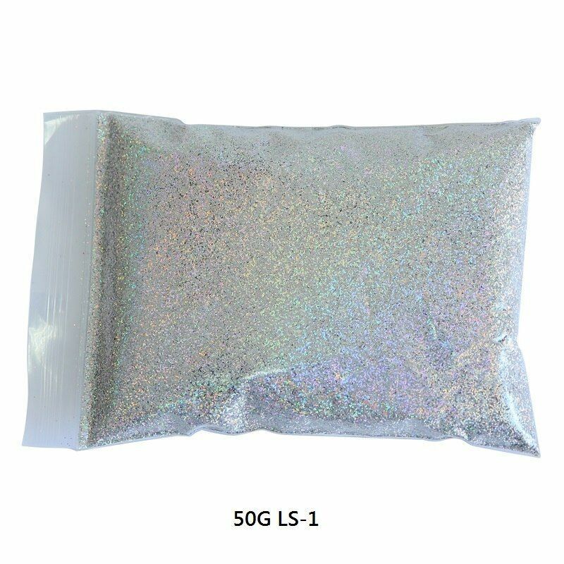 50G/Bag Holographic Glitter Nail Art Decoration Powder Pigment Laser Dust Sequin