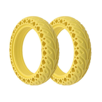 8.5" Rubber Solid Yellow Tire Electric Scooter Shock Absorber Damping Tubeless