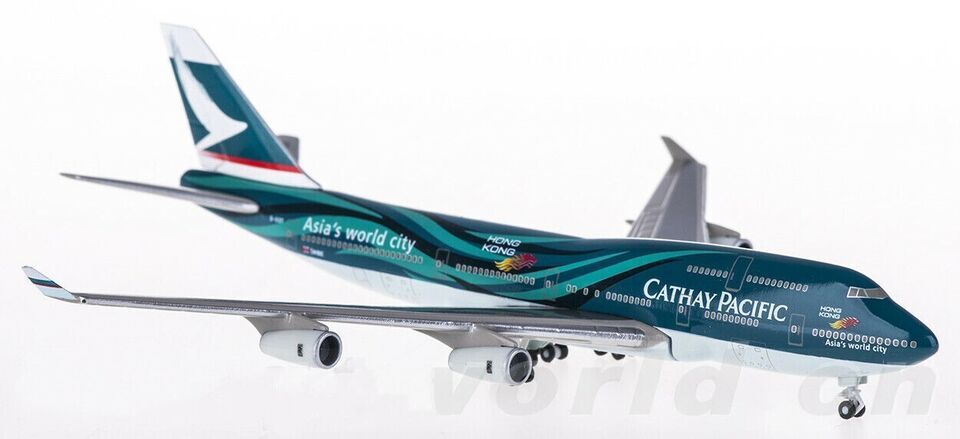 1:500 Hogan CATHAY PACIFIC BOEING 747-400 Passenger Airplane Diecast Plane Model