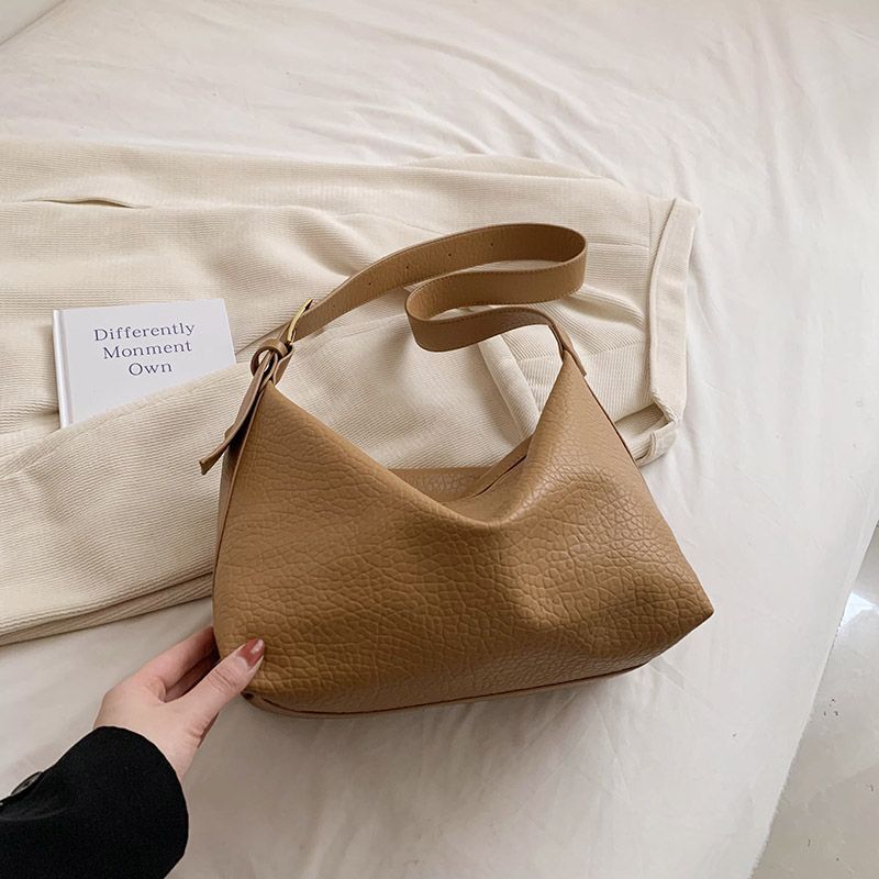 Silver Soft Hobo Bags Fashion Leather Handbags Purse Crossbody Bag 35*31*21*14CM