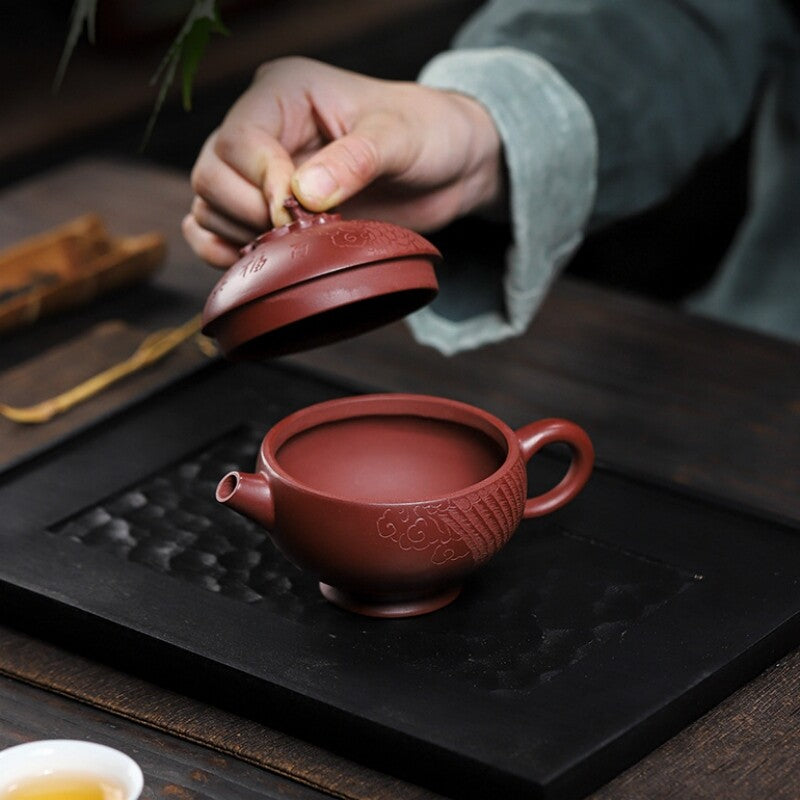 Handmade Tea Pot With Certificate Paper Real Yixing Zisha Purple Clay Master Pot