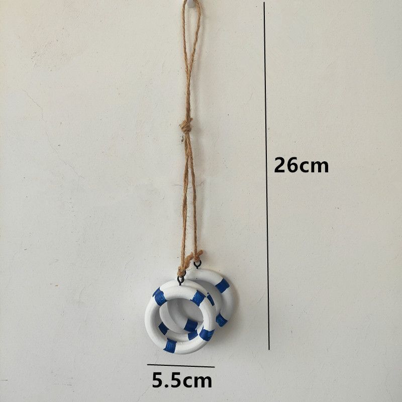 Hanging Decor Wooden Mediterranean Starfish Scallop Fish Pendants Home Ornaments