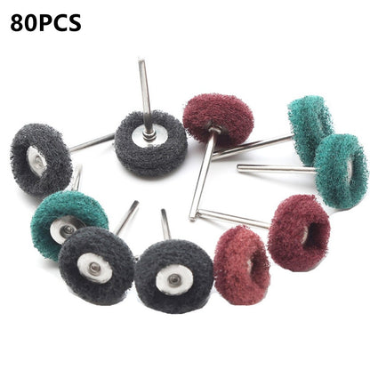 80PPack Abrasive Wheel Grinding Polishing Shank Craft Bit For Dremel Rotary Tool