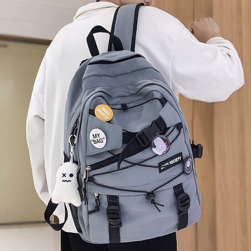 School Backpack Nylon College Backpack Boy Travel Bag Men Women Laptop Bags
