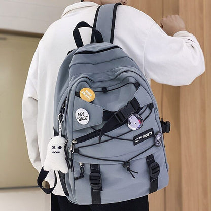 School Backpack Nylon College Backpack Boy Travel Bag Men Women Laptop Bags