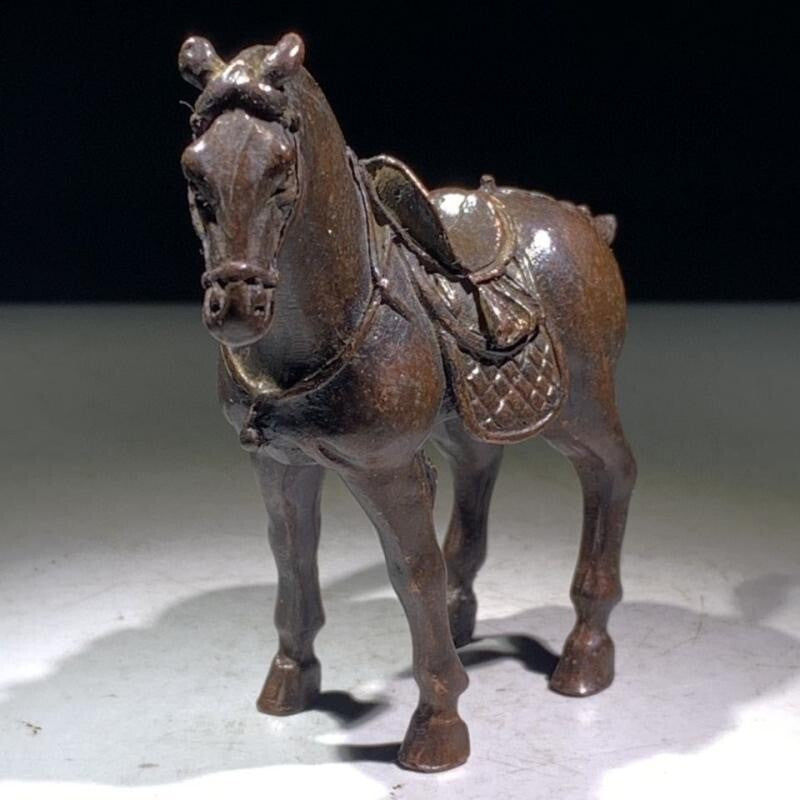 Chinese copper horse table Ornament Statue Tea Pet home decoration fortune lucky