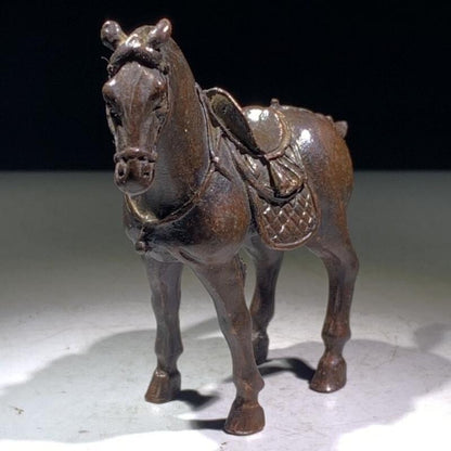Chinese copper horse table Ornament Statue Tea Pet home decoration fortune lucky