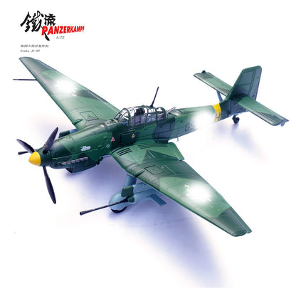 1/72 Stuka JU87G1 1st Dive Bomber Battalion 10th Anti-tank Squadron Alloy Model