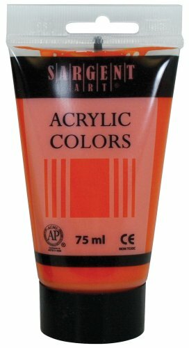 Sargent Art 23-0214 75mL Tube Acrylic Paint, Cadmium Orange