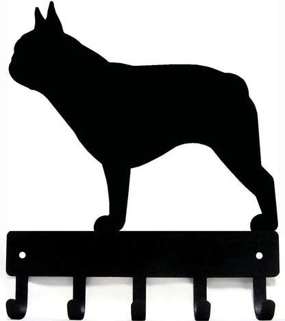 French Bulldog- Key Rack & Dog Leash Hanger- 9 inch/6 inch Wide Metal Wall Art