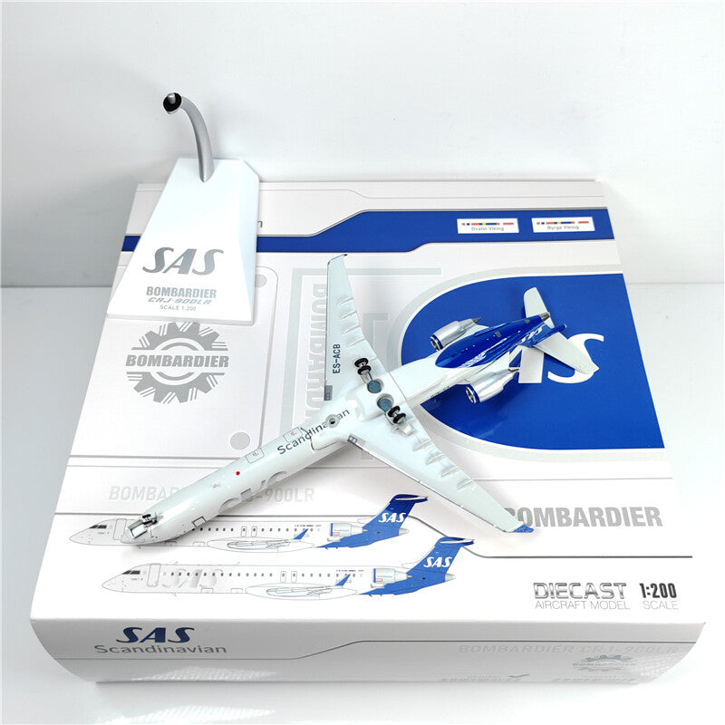 1:200 JC Wings SAS Bombardier CRJ-900 Passenger Aeroplane Diecast Aircraft Model