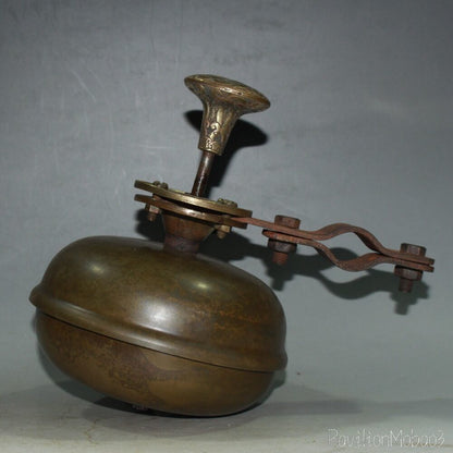 Antique Collection: Pure Copper Yellow Box Car Foot Bell Decoration