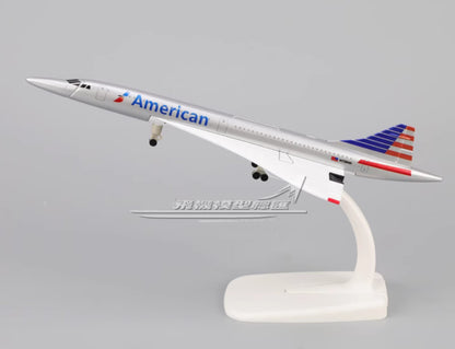 20CM American Concorde Commercial Plane Airplane Diecast Metal Aircraft Model