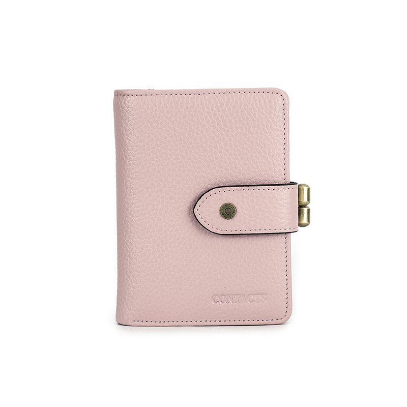 Kiss Lock Wallet RFID Genuine Leather Metal Frame Card Holder Coin Purse Handbag