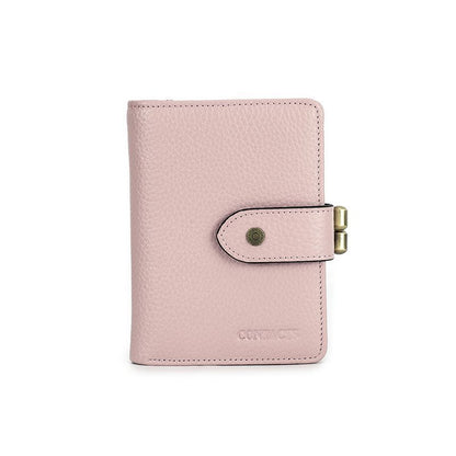 Kiss Lock Wallet RFID Genuine Leather Metal Frame Card Holder Coin Purse Handbag