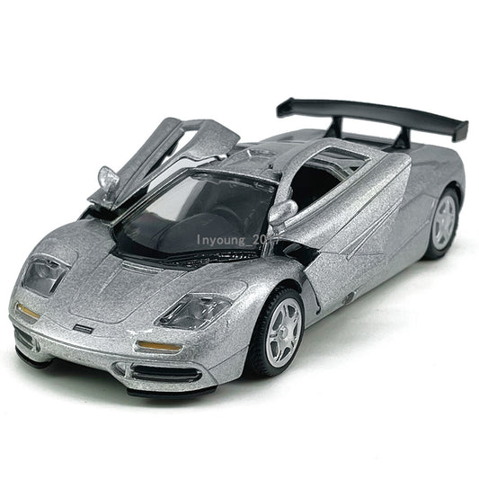McLaren F1 1:36 Diecast Model Car Toy Vehicle Boys Toys for Kids Gifts Silver