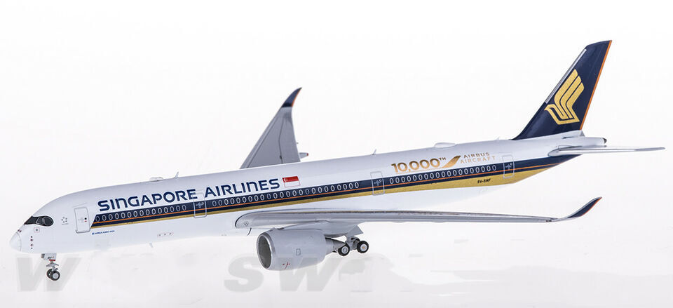 1:400 JC Wings SINGAPORE AIRLINES AIRBUS A350-900 Passenger Plane Diecast Model