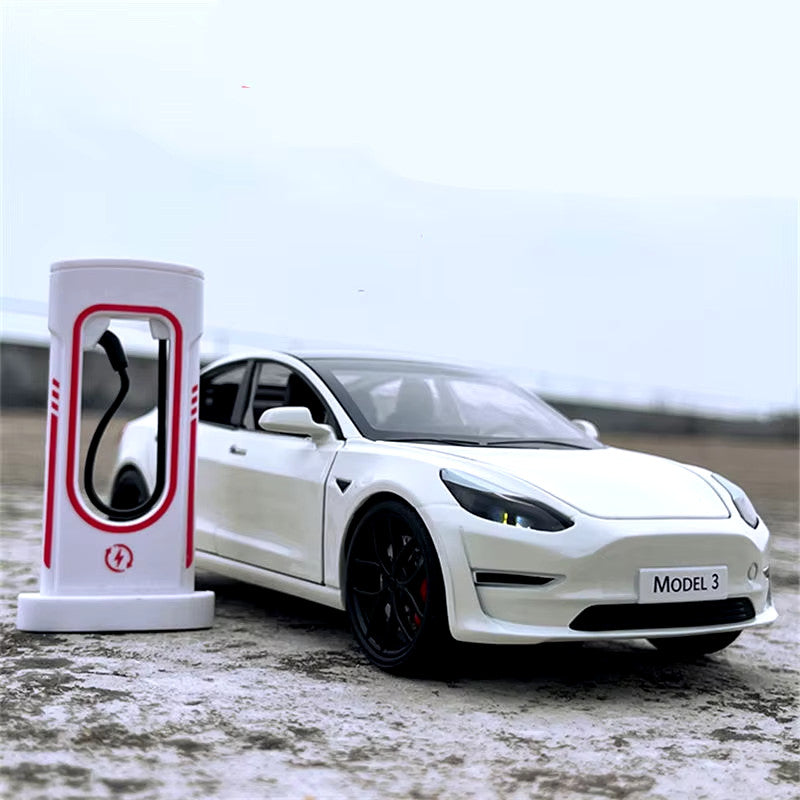1:24 Model 3 Model Y X Alloy Car Model Diecast Metal Toy Vehicles Car Model Simu