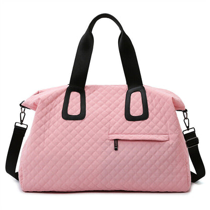 Women Big Capacity Quilted Yoga Sport Handbag Fitness Bag Travel Crossbody Bags