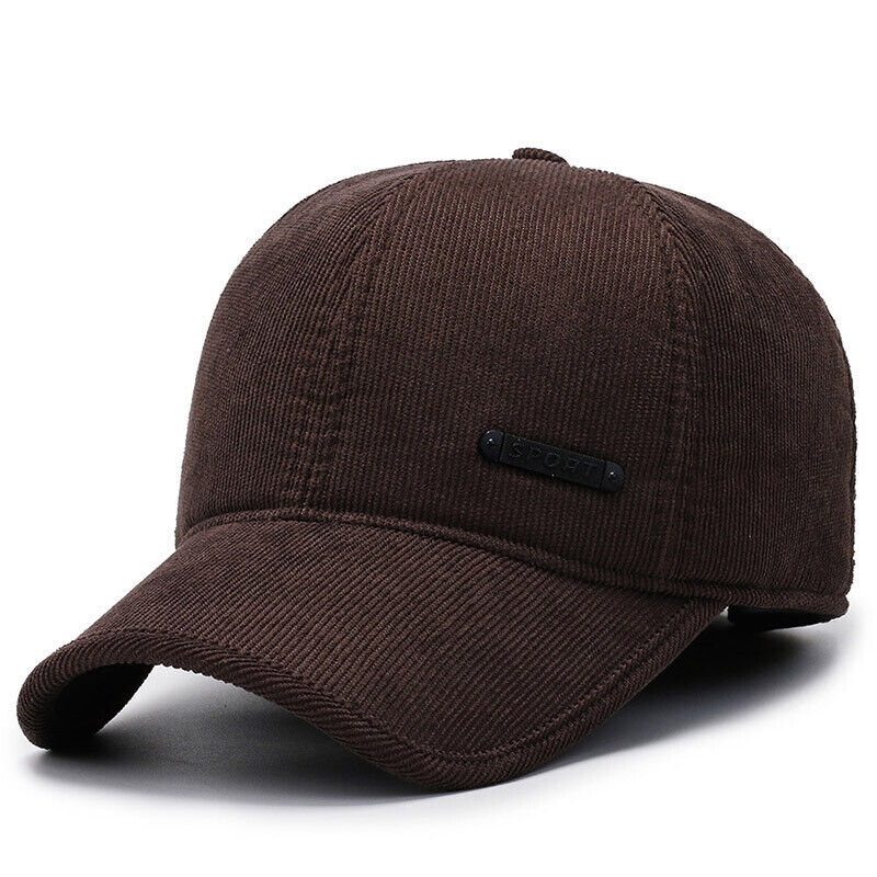 Unisex Men Corduroy Baseball Cap Casual Hat Trucker Classic Adjustable Solid