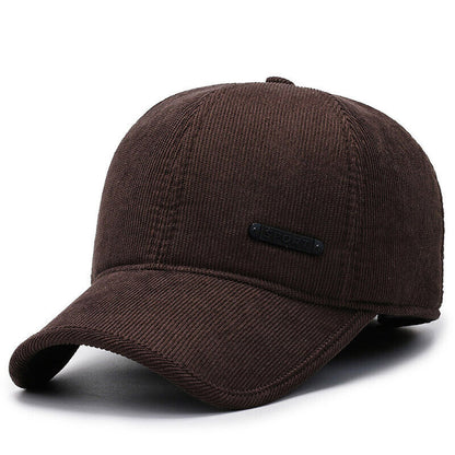 Unisex Men Corduroy Baseball Cap Casual Hat Trucker Classic Adjustable Solid