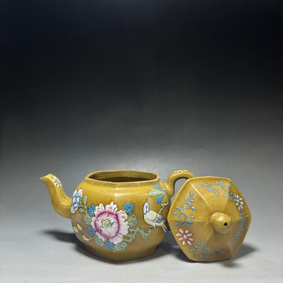 Chinese Yixing Zisha Clay Handmade Exquisite Teapot（六方宫灯 底款：浙甯玉成窑）