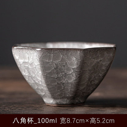 1pc Longquan Celadon Single Cup Ge Kiln Black Ice Crack Tea Cup Tea Set Tea Cup