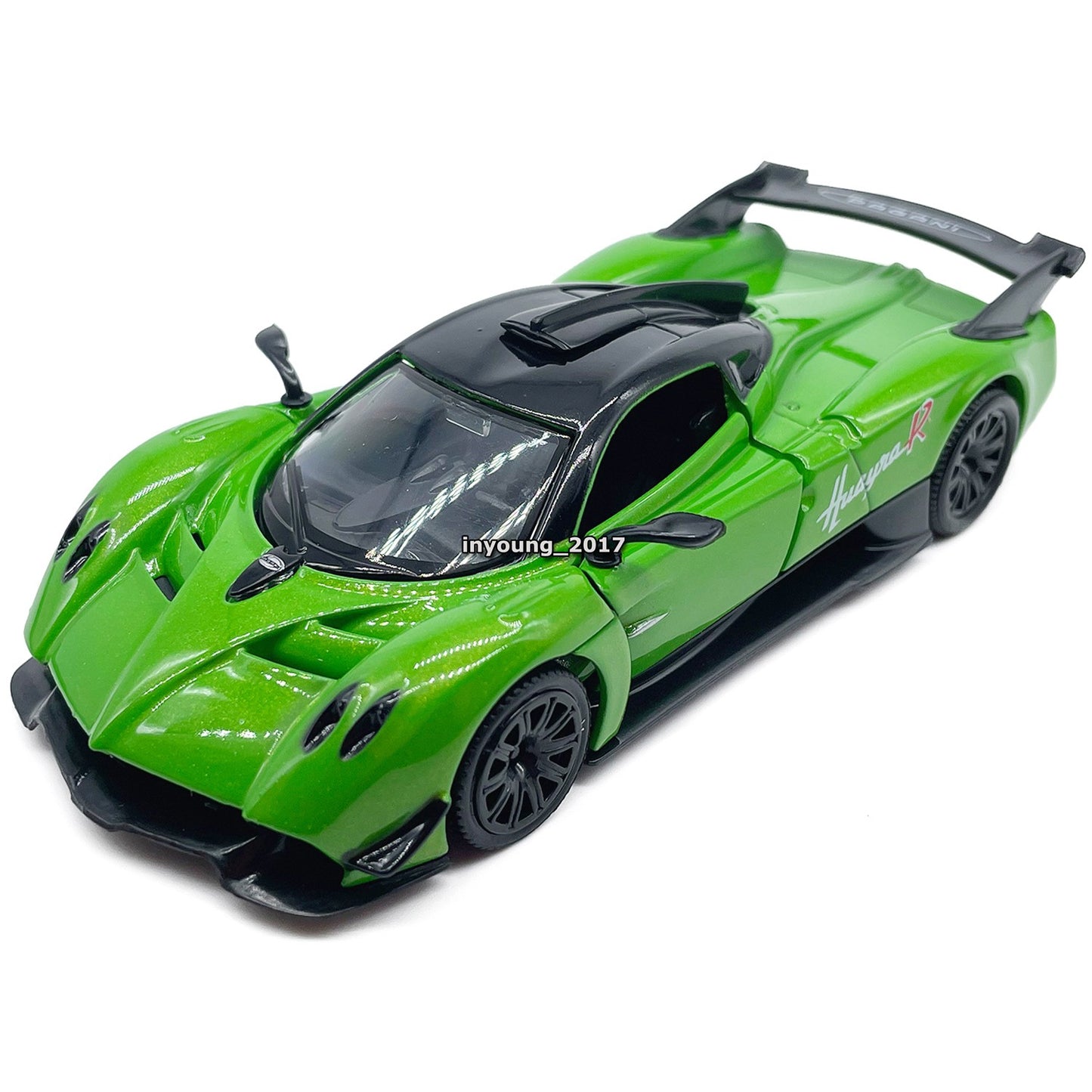 1/36 Pagani Huayra R Model Car Diecast Toy Vehicle for Boys Kids Gifts Green