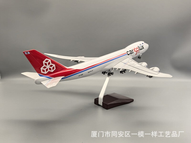 1/160 Luxembourg Airlines 747-8F Cargo Aircraft Model Airplane Display Ornament