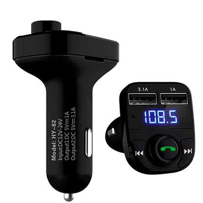 2 Cargador USB Para Carro Radio Auto Estereos Bluetooth USB MP3 FM Transmisor