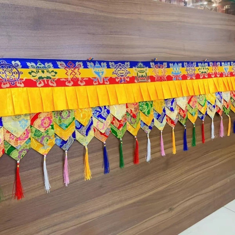 Tibetan Style Curtain Hanging Table Wall Enclosure Handmade Buddhist 100cm