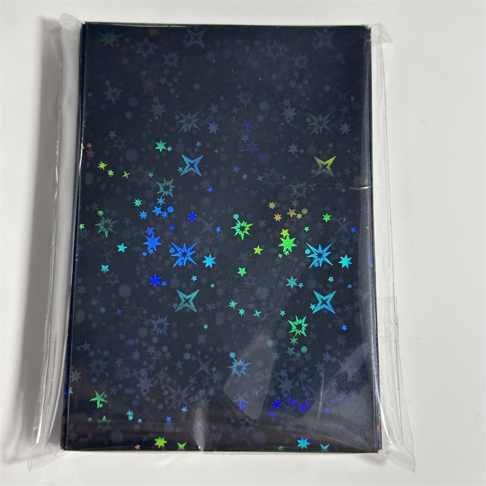 Photo Cards Protective Case 50Pcs Glittery Stars Toploader Bag Sleeves 6.1x9.1cm