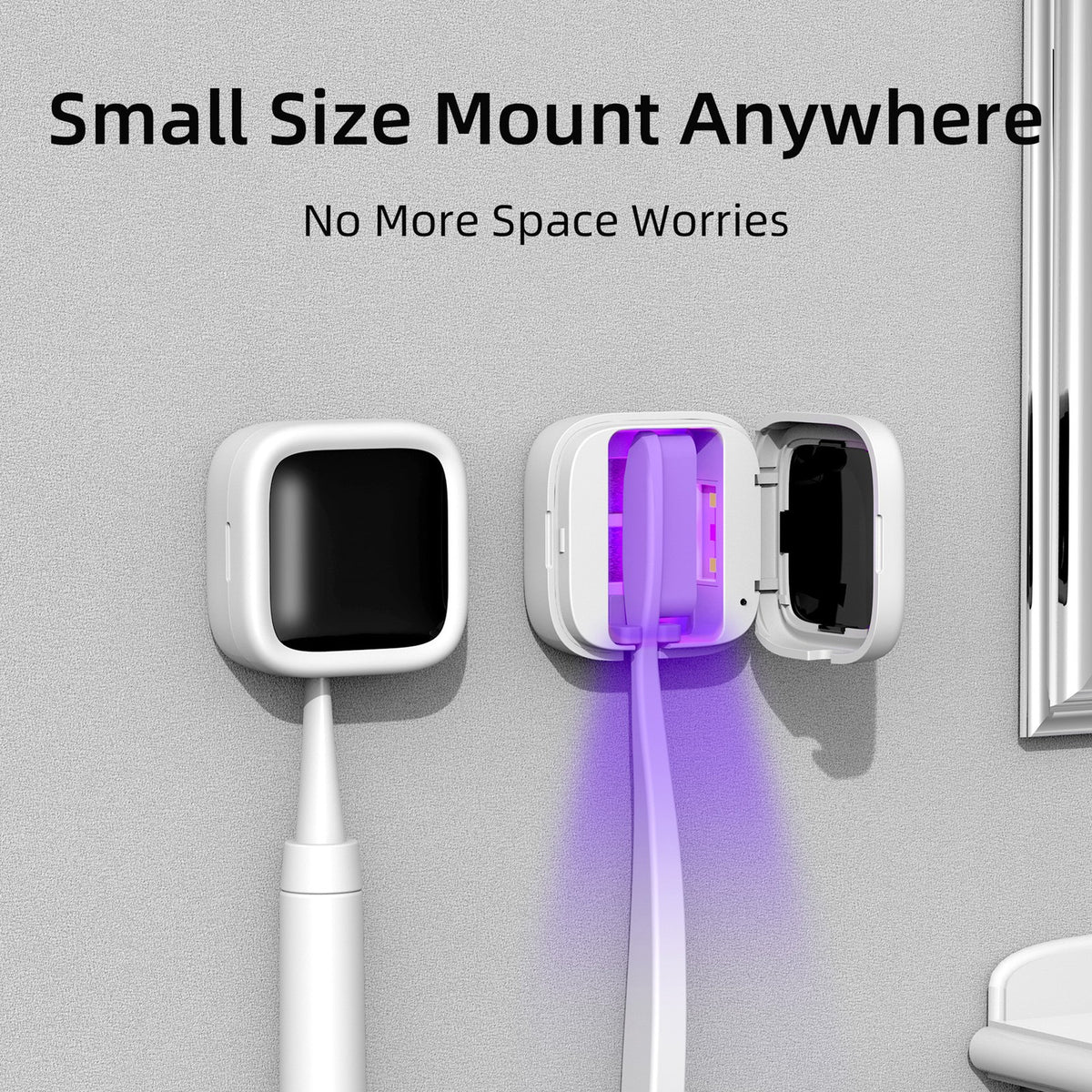 Travel Size Portable Mini Toothbrush Heater Uvc Sterilizing Toothbrush Santiser