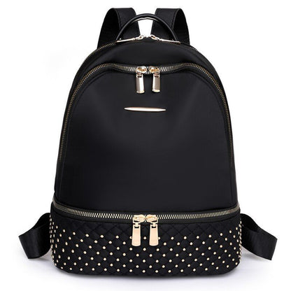 Retro Backpack Oxford Anti Theft Multi Pockets Shoulder School Bags 26*12*32 CM
