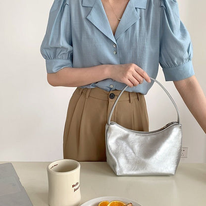 Elegant Shoulder Bags Synthetic Leather Vintage Handbag Travel Underarm Clutch