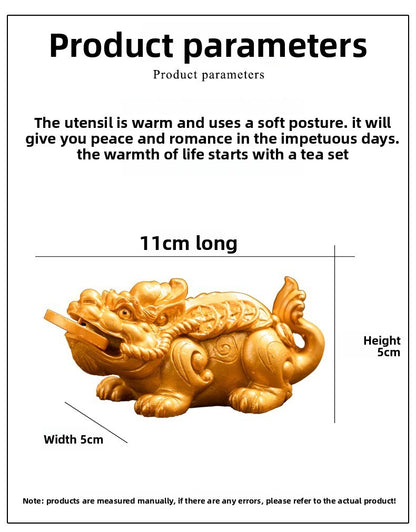 Purple Clay Retro Pixiu Color Changing Tea Pet Kung Fu Tea Set Accessories