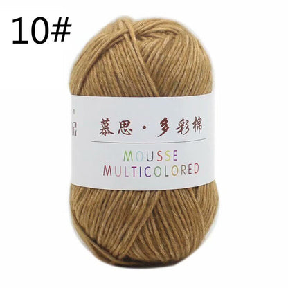Hot Sale 50g Soft Milk Cotton Baby Yarn Hand-dyed Wool Socks Scarf Knitting Yarn