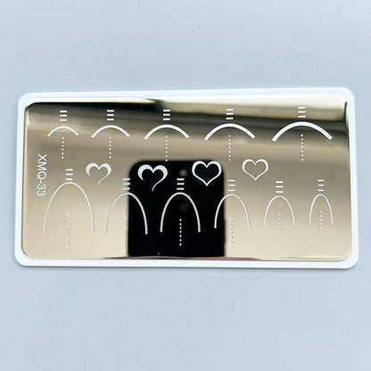 Nail Art Tool Metal Stamping Plate Manicure Kit French Design Accessories 6x12cm